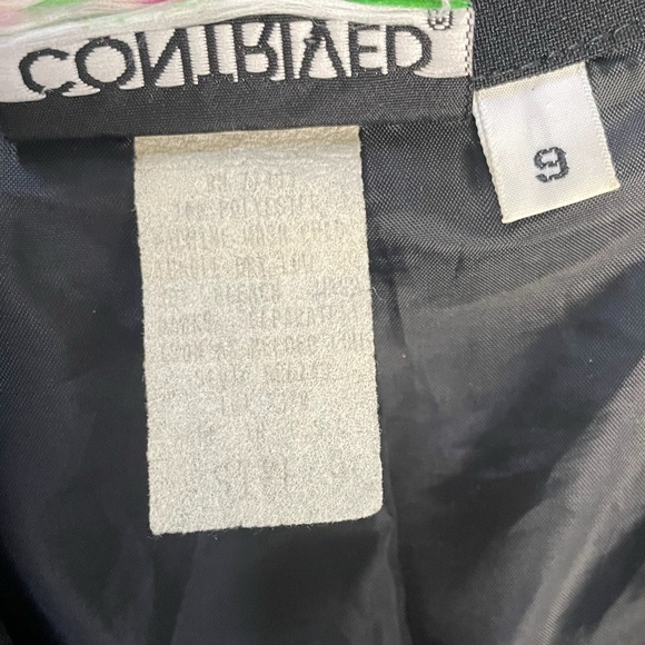 Vintage 1990s Contrived Clash Black 4 button blazer contrast stitching retro S - Picture 7 of 13